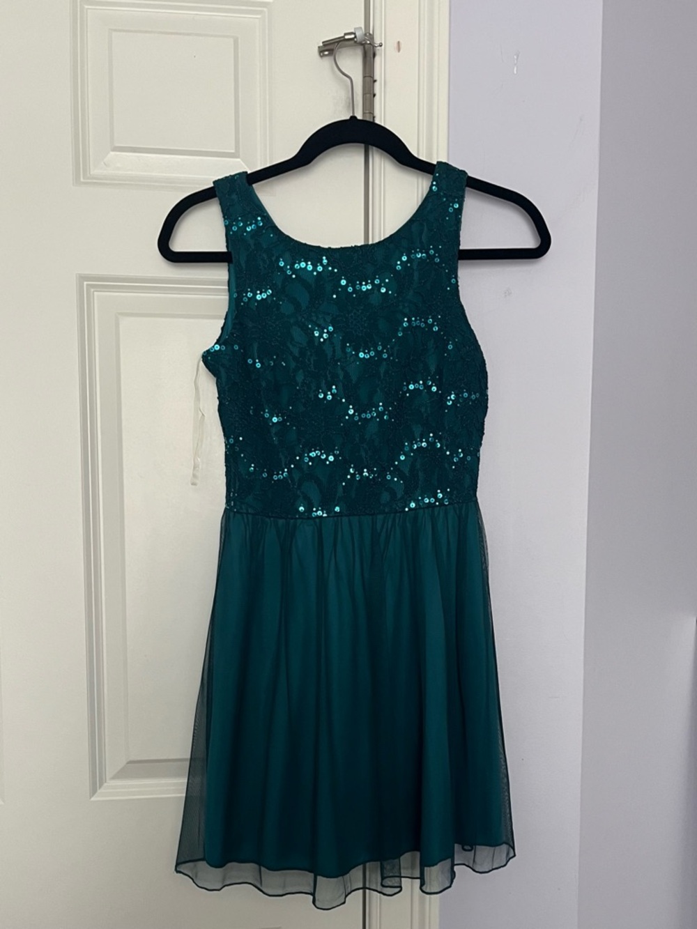 Speechless Teal Sequin Party Dress Juniors Size 3 NWT